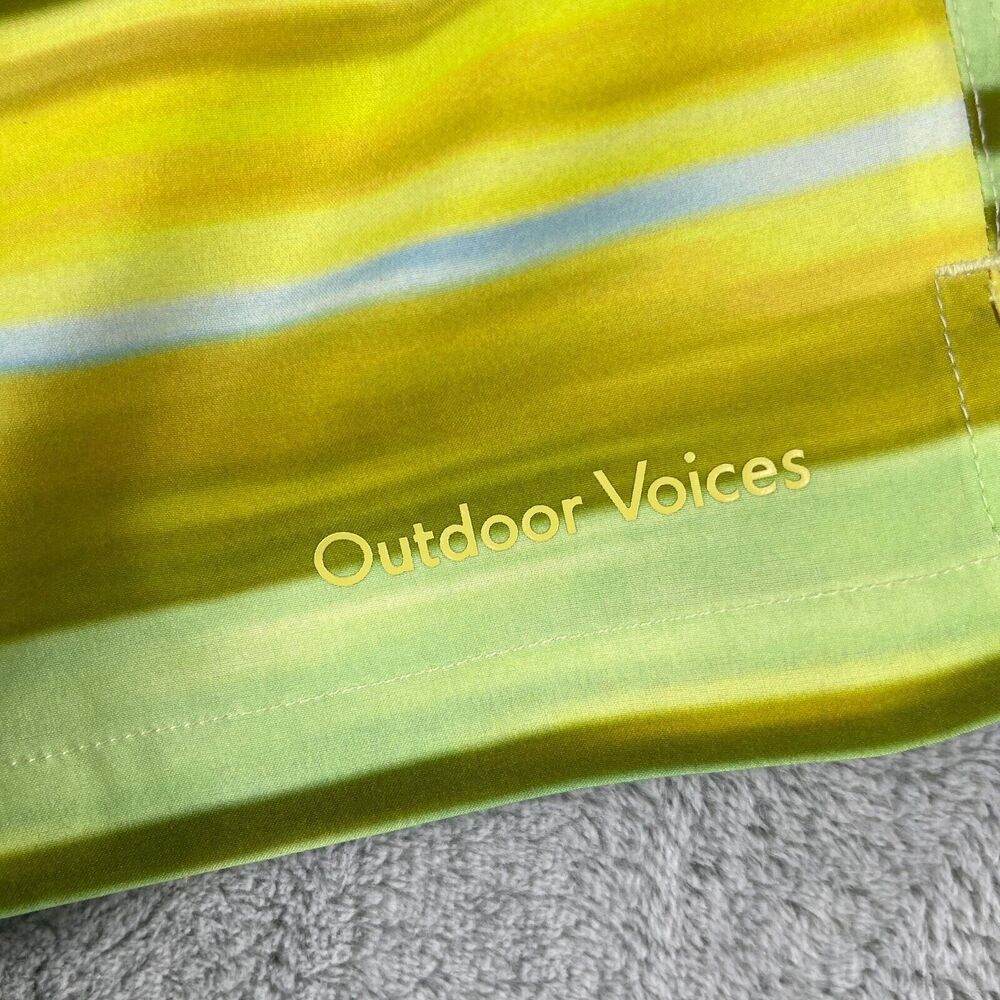 Outdoor Voices Shorts Mens Large Yellow Wildflower Haze Zephyr 5" Short Striped - Picture 3 of 12